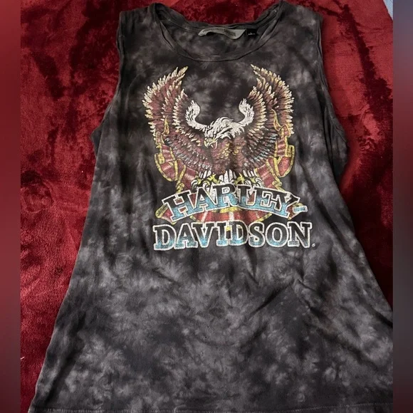 Harley-Davidson Charcoal Tie-Dye Tee - Picture 1 of 3